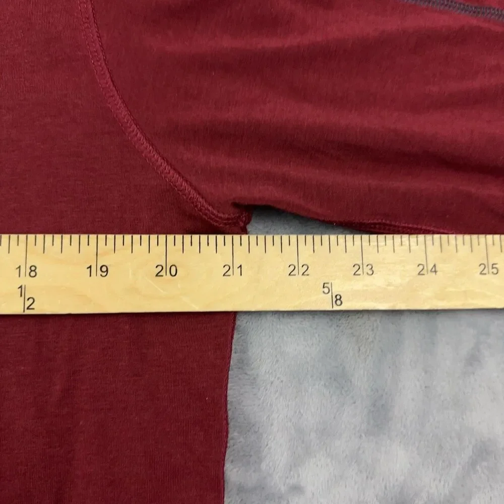 Tasc Pullover Shirt Mens Sz M Red Carrollton 1/4 Zip Bamboo Performance Athletic